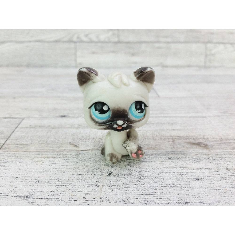 Littlest Pet Shop LPS First Generation Cat Rare 2005 Black White Retired